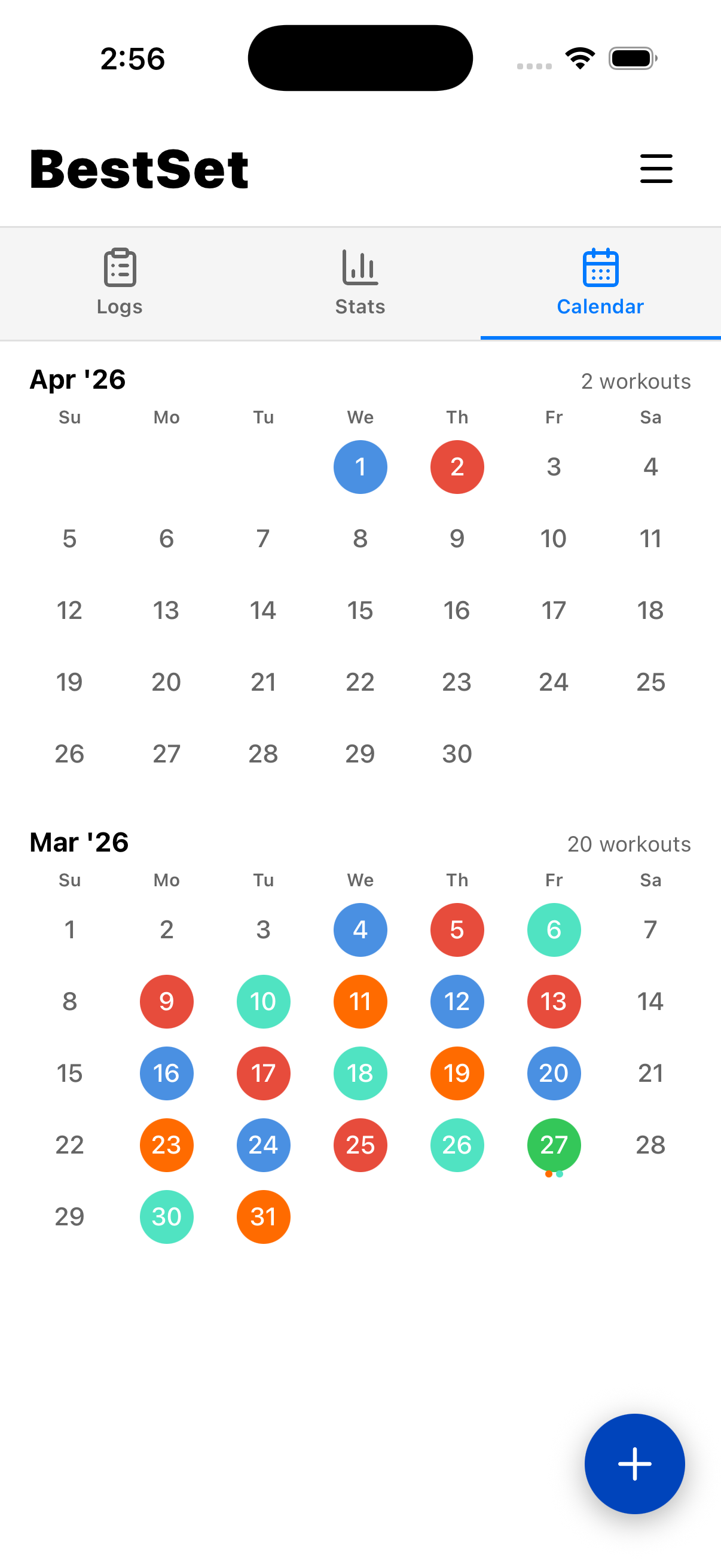 Consistency calendar