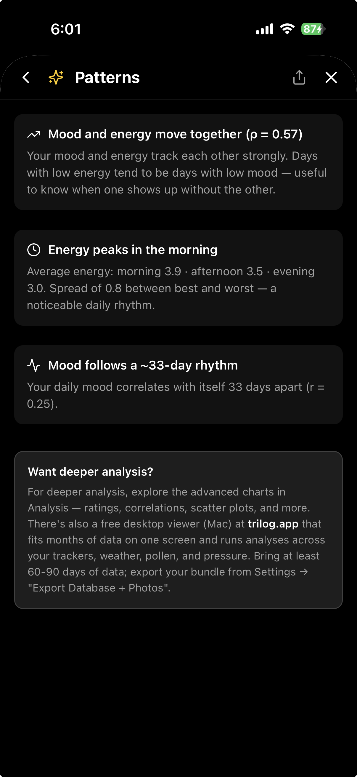 Patterns report