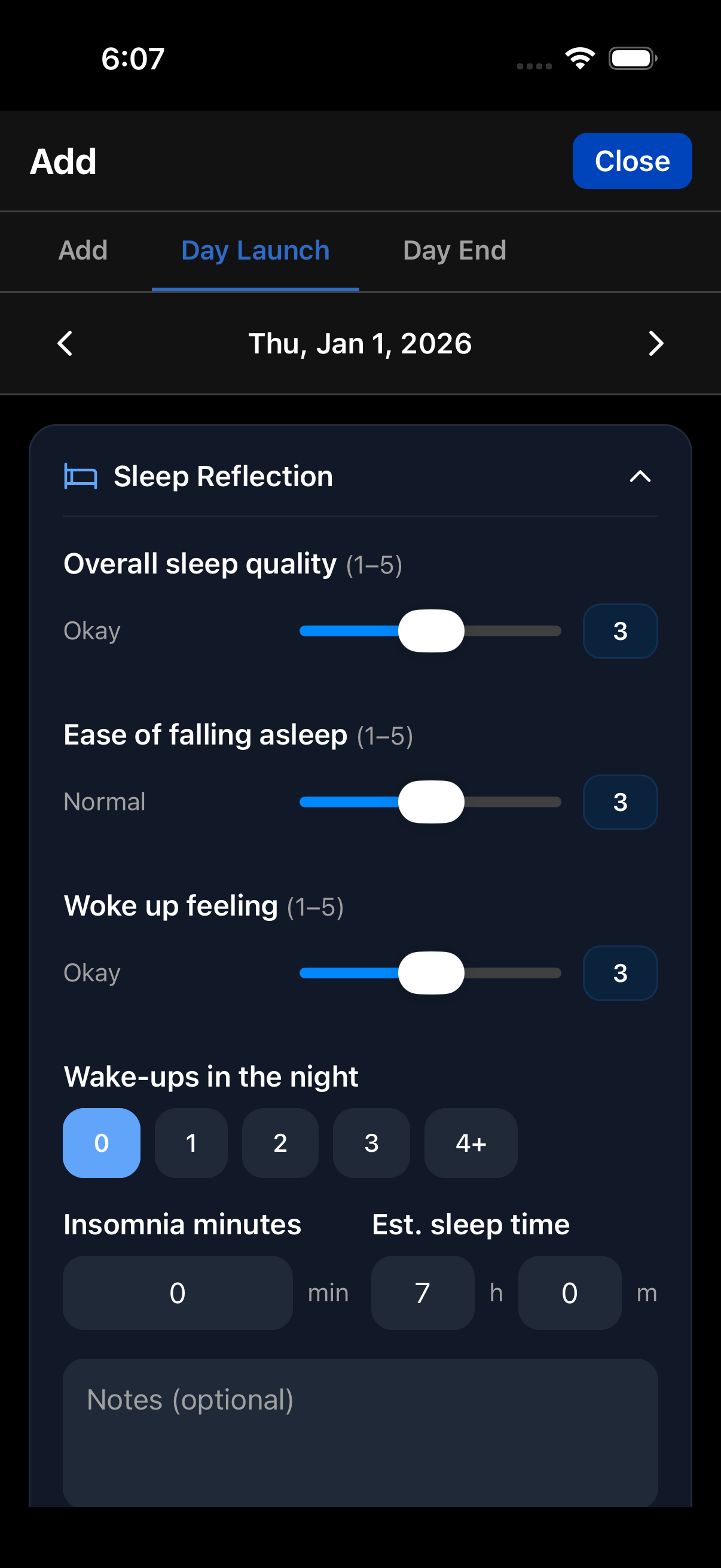 Day Launch morning check-in