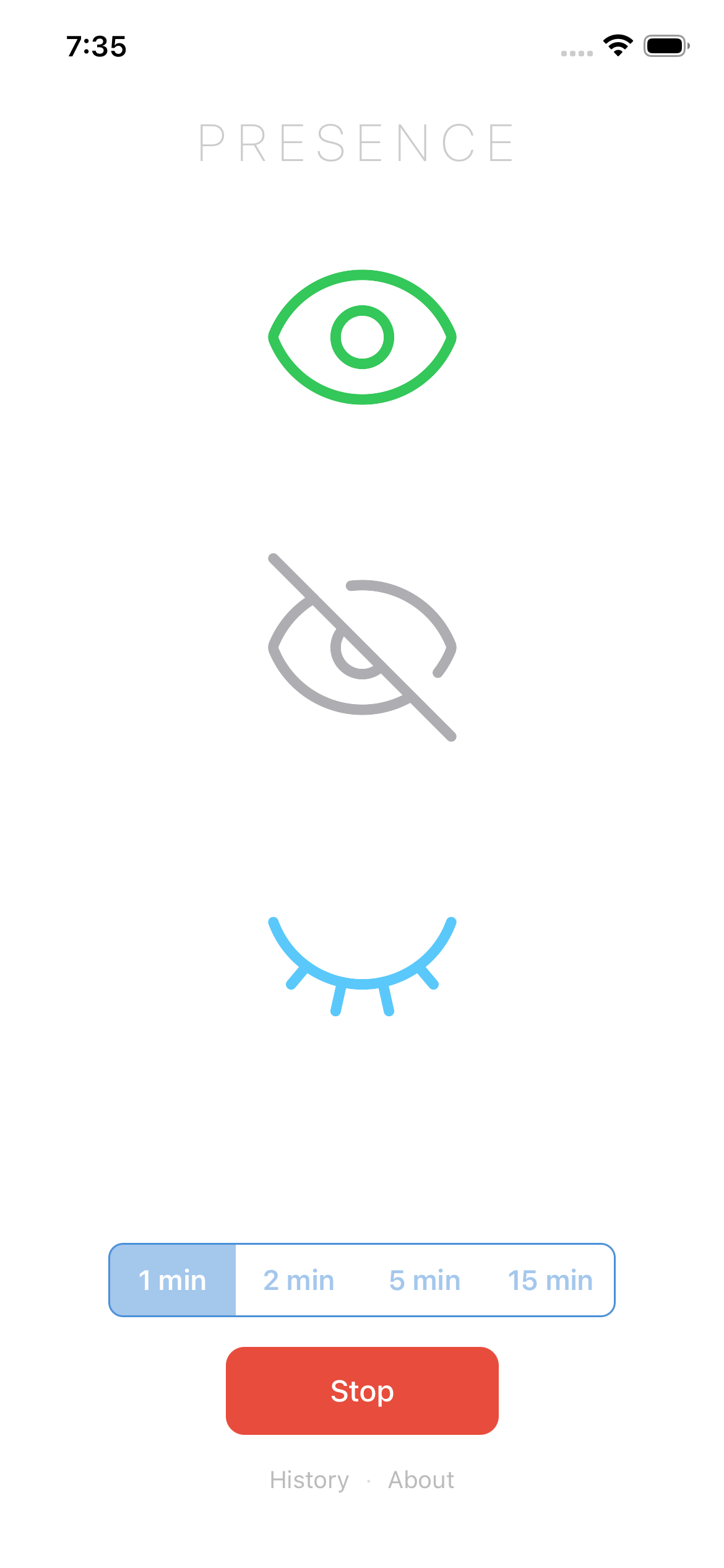 Presence Witness app interface