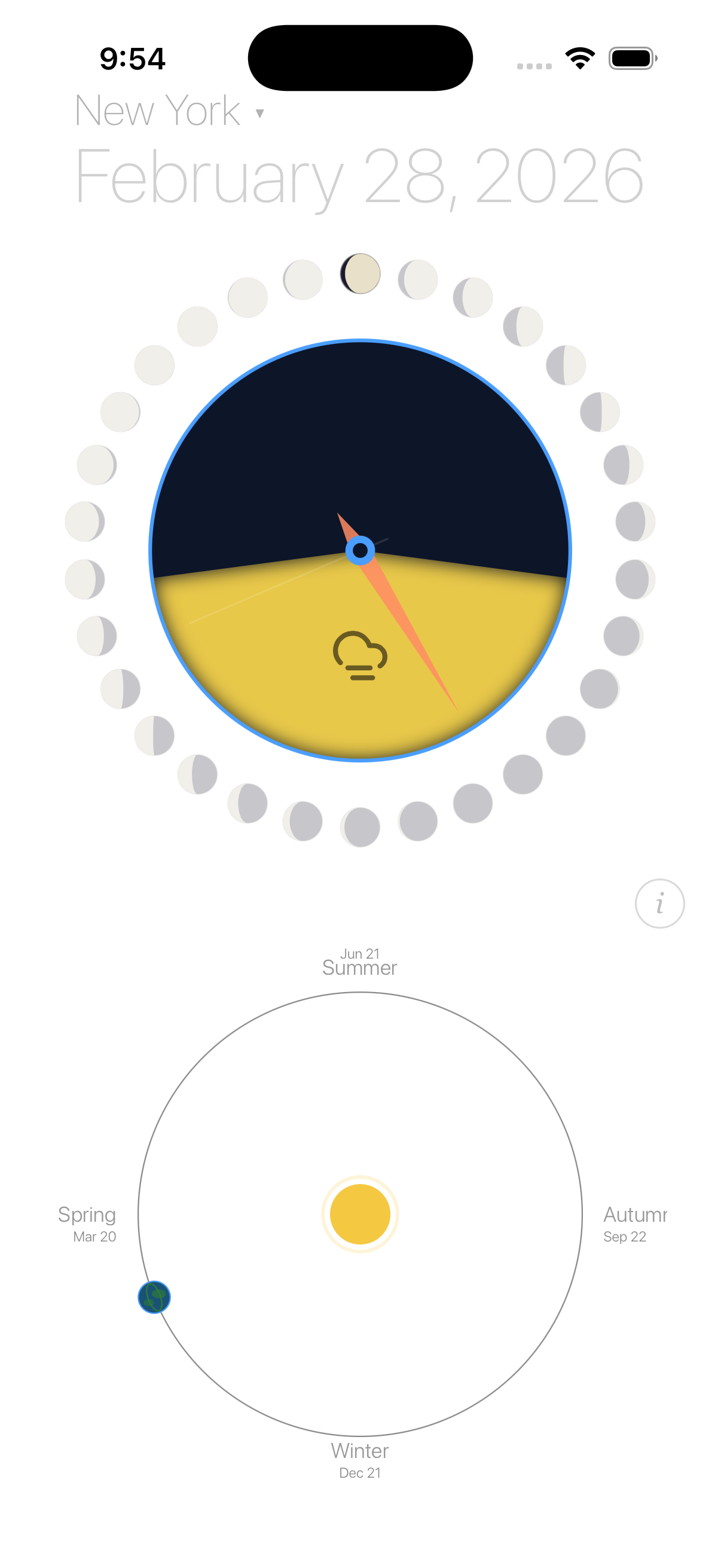 Sun Clock light mode